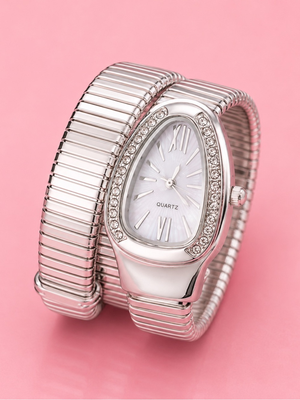 Serpenti Snake Wrap Elegant Silver Women's Watch